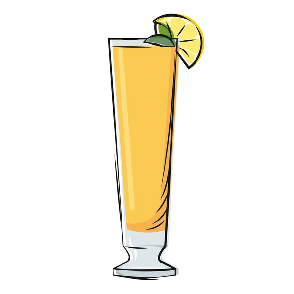 Isolated lemon cocktail vector illustration — Stockvector