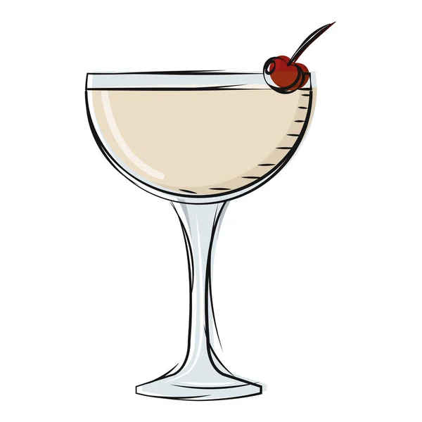 Isolated vodka cocktail vector illustration — Stockvektor