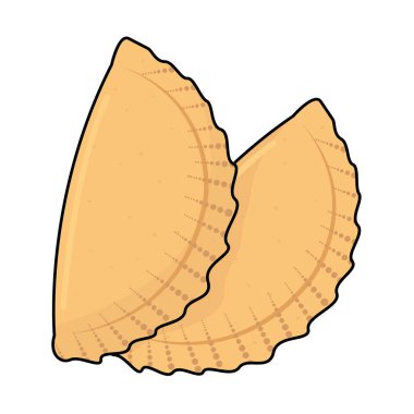 Isolated two patty comic fast food vector illustration