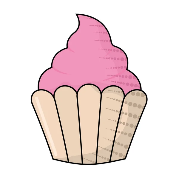 Isolated Ice Cream Comic Fast Food Vector Illustration — Stockvektor