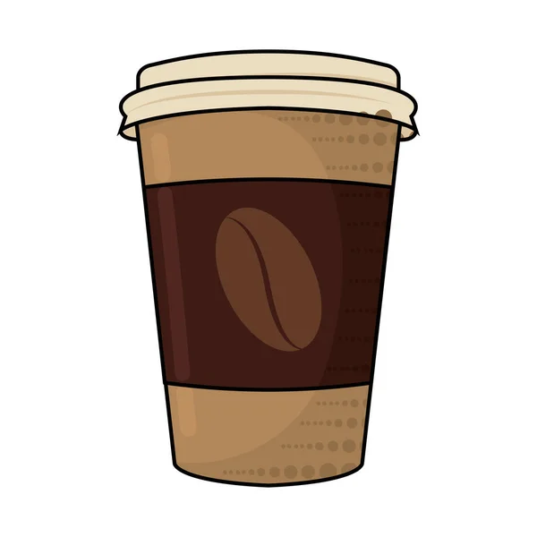 Isolated Rink Coffee Comic Fast Food Vector Illustration — ストックベクタ