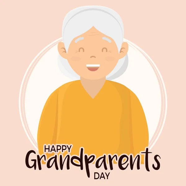 Isolated Grandmother Body Grandparents People Vector Illustation — Archivo Imágenes Vectoriales