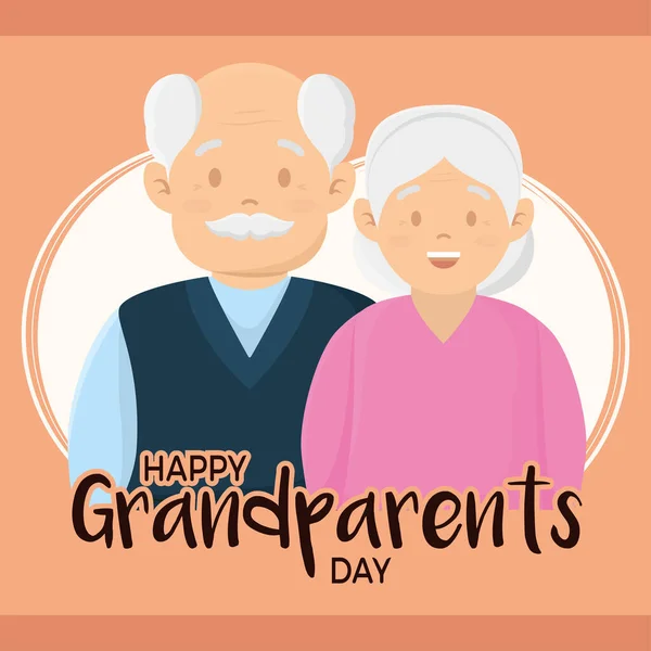 Isolated Grandparents Body Grandparents People Vector Illustation - Stok Vektor