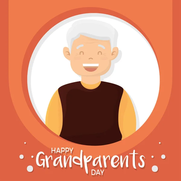 Isolated Grandfather Body Grandparents People Vector Illustation — Archivo Imágenes Vectoriales