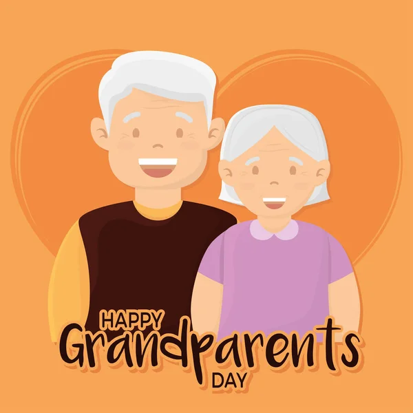 Isolated Grandparents Body Grandparents People Vector Illustation — Stock Vector
