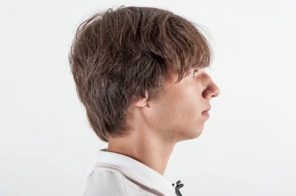 Young man, half face — Stock Photo, Image