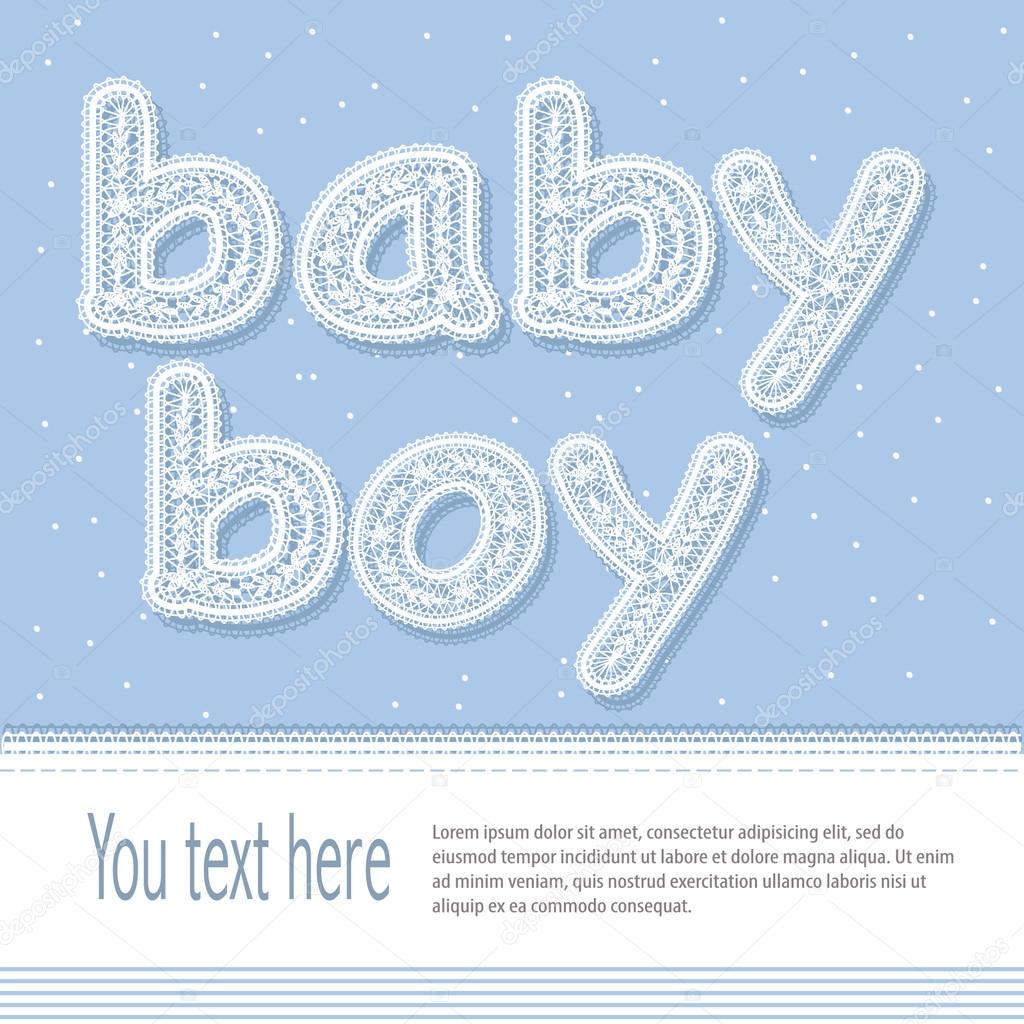 Bright baby boy arrival card shower invitation