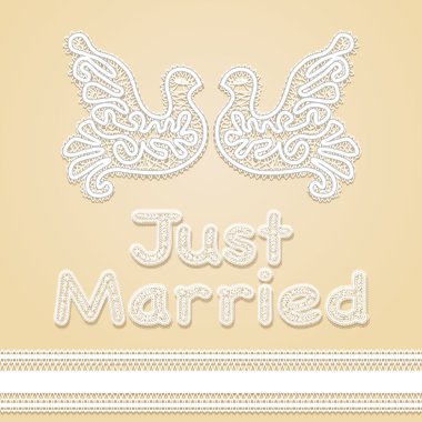 davet düğün dantel güvercinler ile dekore edilmiştir..