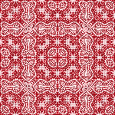 Dikişsiz kırmızı dantel modeli