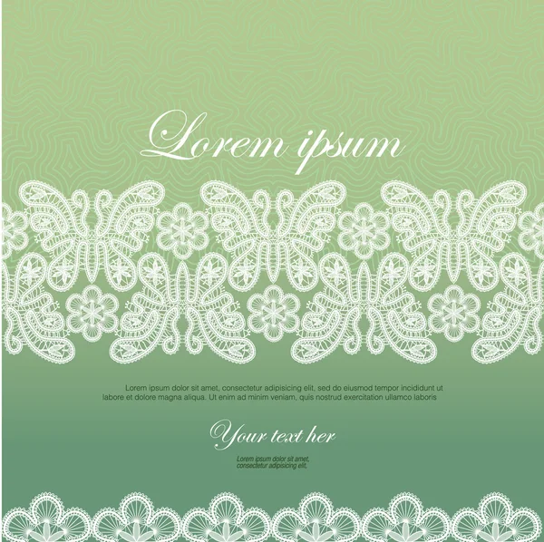 Invitación de boda decorada con mariposas de encaje blanco — Archivo Imágenes Vectoriales