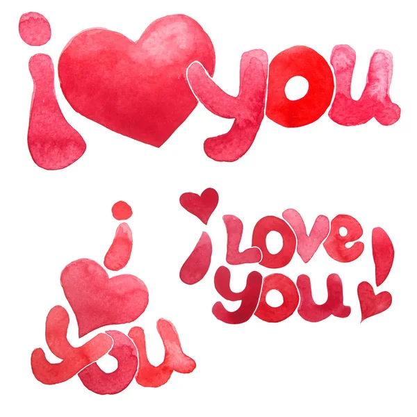 Aufschrift "Ich liebe dich" — Stockvektor