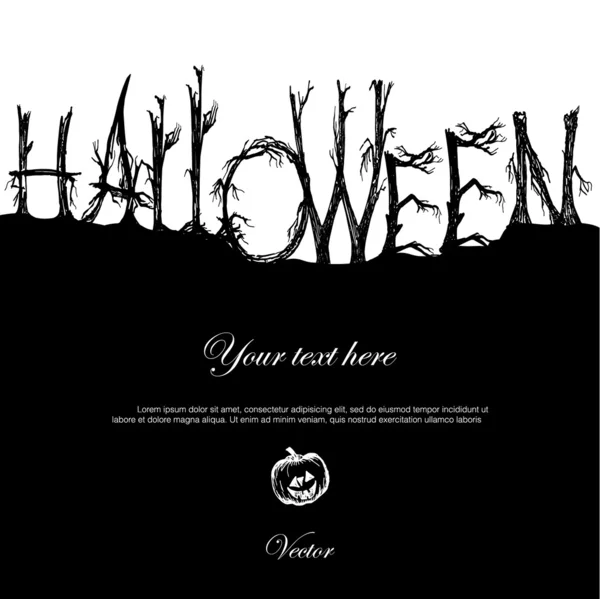 Tarjeta o invitación para fiesta de Halloween — Archivo Imágenes Vectoriales