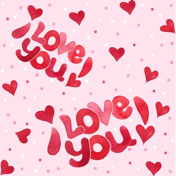 Inscription "I love you" — Stock Vector