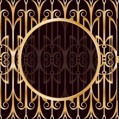 Art deco geometrik desen