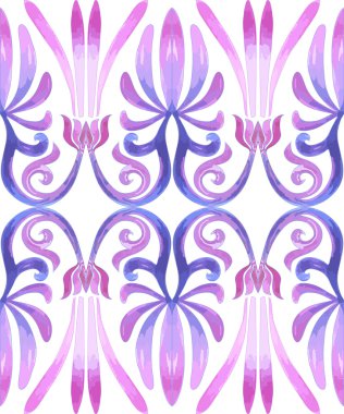 vektör sorunsuz geçmiş suluboya Yunan tasarım deseni ile