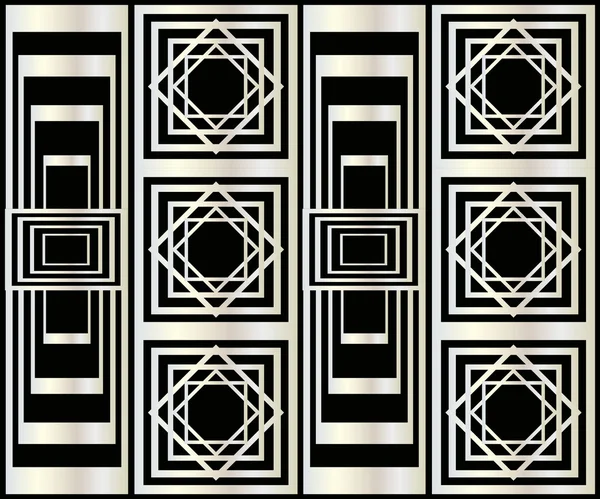 Naadloze patroon met abstracte geometrische patroon in art deco stijl — Stockvector