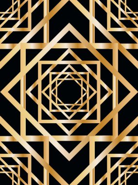 art deco stile soyut geometrik desenli seamless modeli