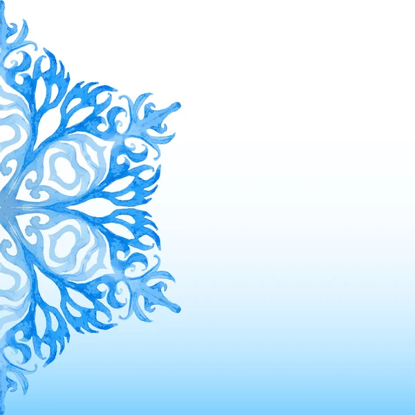 Фон з акварельними сніжинками — стоковий вектор