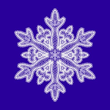 dantel mavi kar tanesi