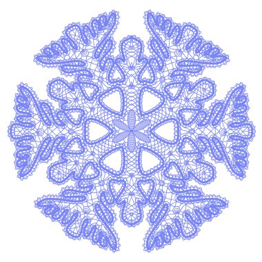 dantel mavi kar tanesi