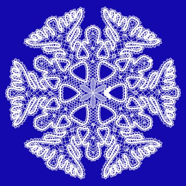 dantel mavi kar tanesi
