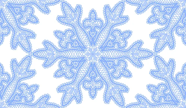 Patrón sin costuras con copos de nieve de encaje — Archivo Imágenes Vectoriales
