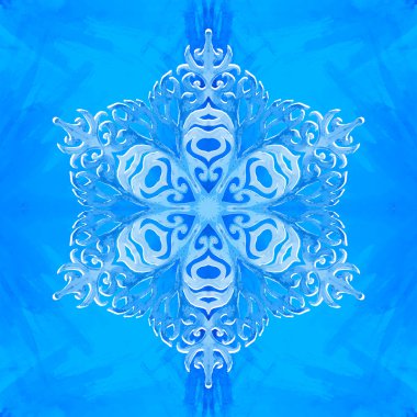 suluboya mavi kar tanesi ve dantel ile Seamless Modeli