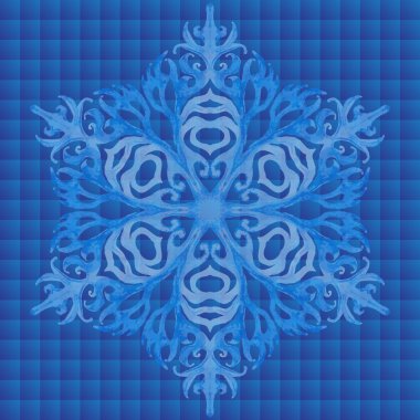 suluboya mavi kar tanesi ve dantel ile Seamless Modeli