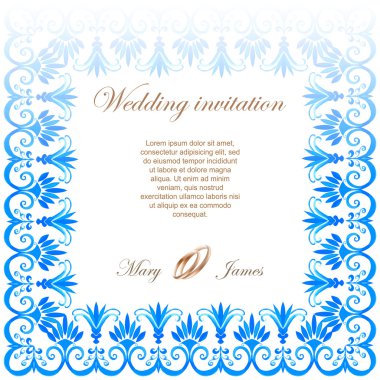 davet düğün dantel ve suluboya antik Yunan desen dekore edilmiş