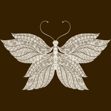 Dekoratif kelebek süs soyut