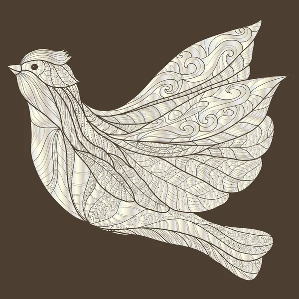 Aves ornamentais abstratas decorativas — Vetor de Stock
