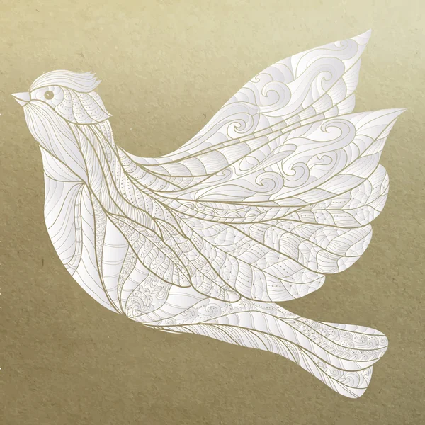 Pájaro abstracto decorativo ornamental — Archivo Imágenes Vectoriales