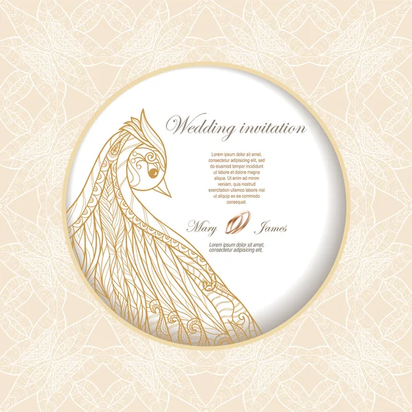 Invitación boda — Vector de stock