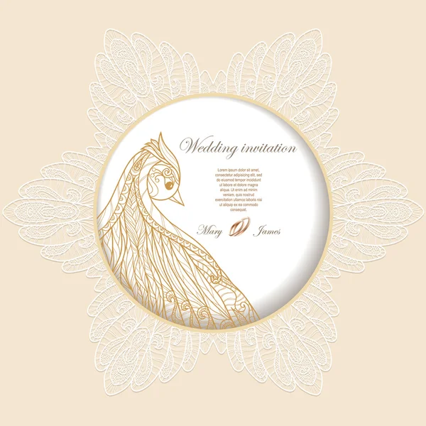 Invitación boda — Vector de stock