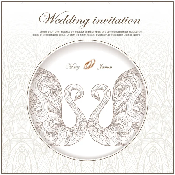 Invitation de mariage — Image vectorielle