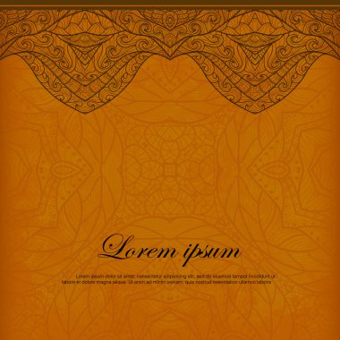 Sorunsuz turuncu dantel modeli