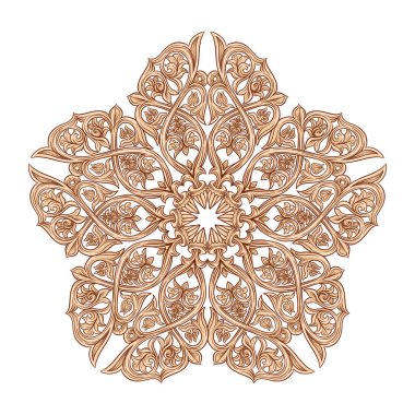 Ortaçağ romantizmi tarzında dairesel soyut süslemeler..