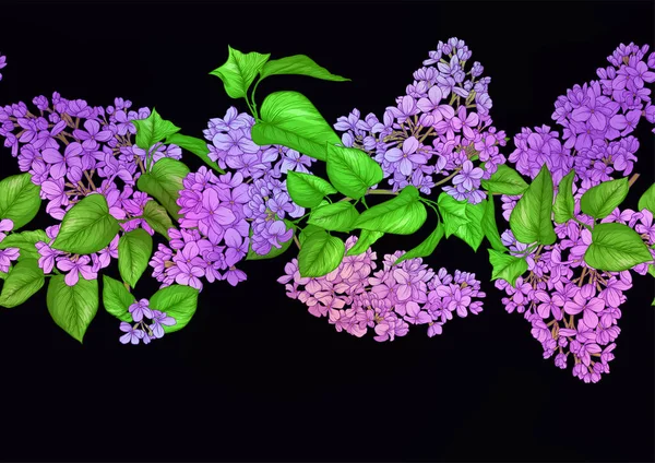 Ομοιογενές φόντο με τα ιώδη λουλούδια. — Διανυσματικό Αρχείο