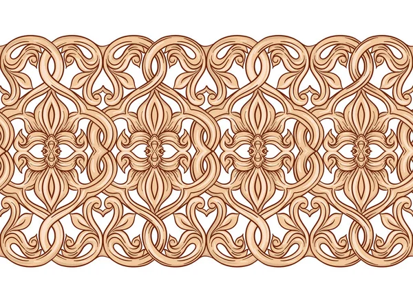 Interlacing abstract ornament in the medieval, romanesque style. — Stockvektor