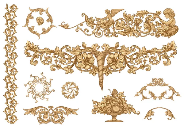 Klassischer Luxus altmodischen königlichen Barock, historische Ornamente — Stockvektor
