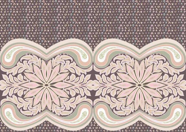Пейсли Традиционный Дамасский Классический Роскошный Старинный Цветочный Орнамент Бесшовный Рисунок — стоковый вектор
