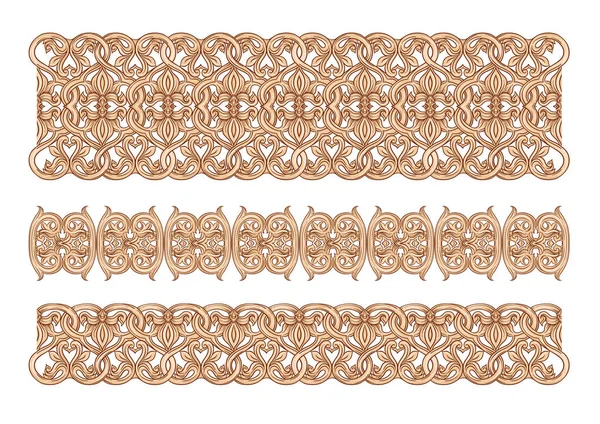 Interlacing abstract ornament in the medieval, romanesque style. — Stockvektor