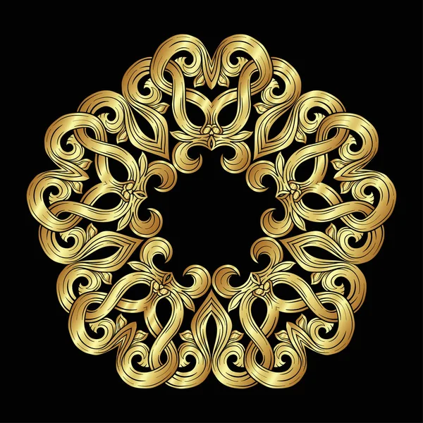中世纪、浪漫主义风格的交织圆形抽象装饰. — 图库矢量图片