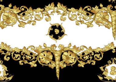 Kusursuz desen, arka plan Barok, rokoko, Victoria tarzı, rönesans tarzı. 