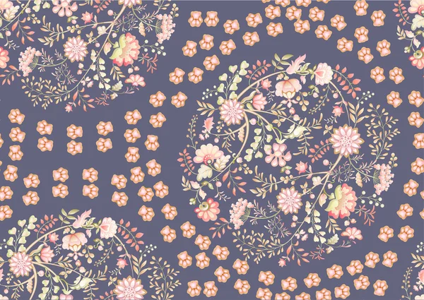 Kedi pençesi izli şirin fantezi çiçekleri.