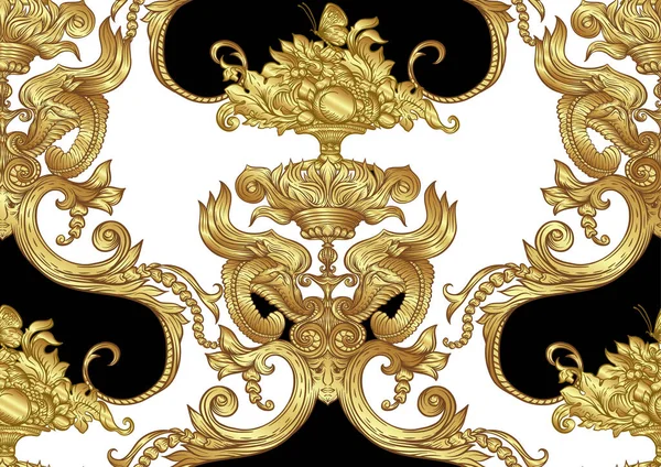Kusursuz desen, arka plan Barok, rokoko, Victoria tarzı, rönesans tarzı. 