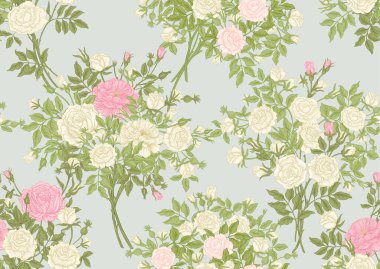 Dallardaki güller. Millefleur 'ların moda çiçek tasarımı