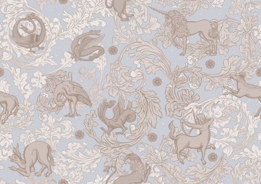 Ortaçağ mitolojisi hayvanları, illuminati el yazmaları.,