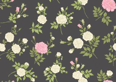 Dallardaki güller. Millefleur 'ların moda çiçek tasarımı