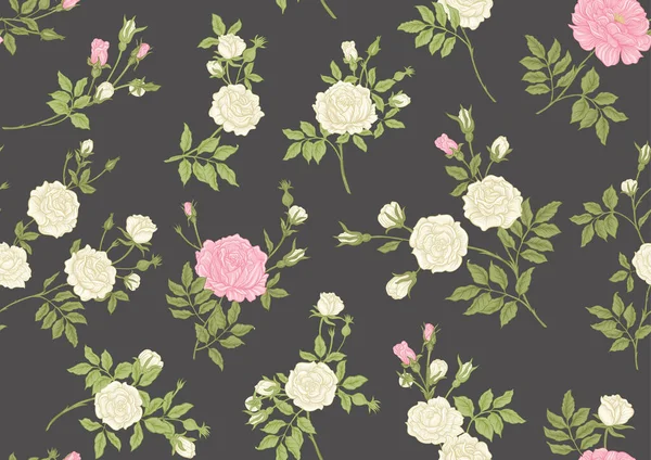 Dallardaki güller. Millefleur 'ların moda çiçek tasarımı